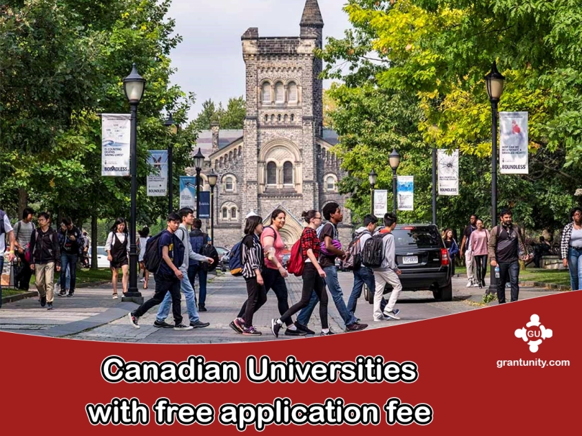 Canadian Universities application fee
